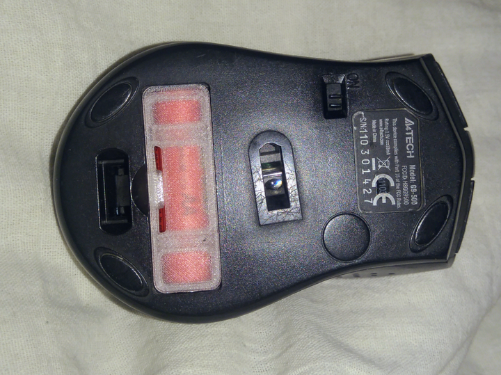 A4tech G9-500 (G9-500F) mouse battery cover