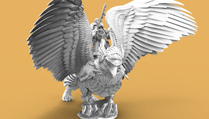 3D Printed custom Royal Griffin Rider from $0.00