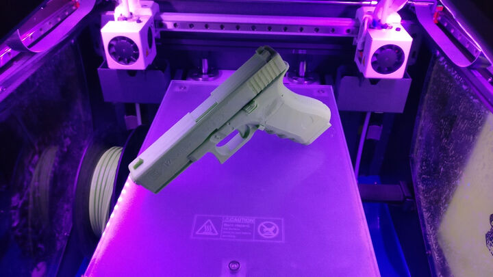 Glock 17 one piece split in half 3D Printable Model on