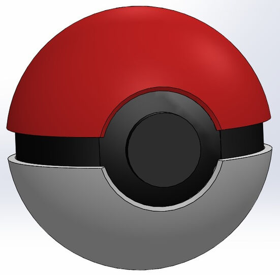 3D Pokeball, Pokemon ball png