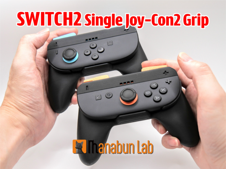 Joy-Con Single Grip (compatible with Nintendo Switch 2) | Ergonomic 3D-Printed Grip | Authorized Licensed Sale