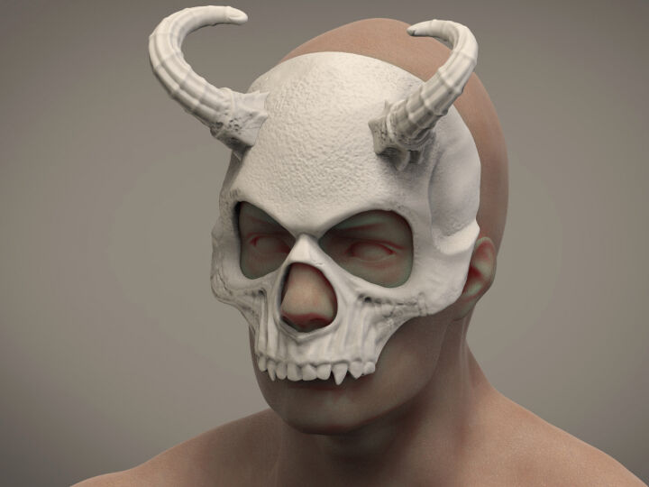 Halloween Skull Masquerade Daemon mask