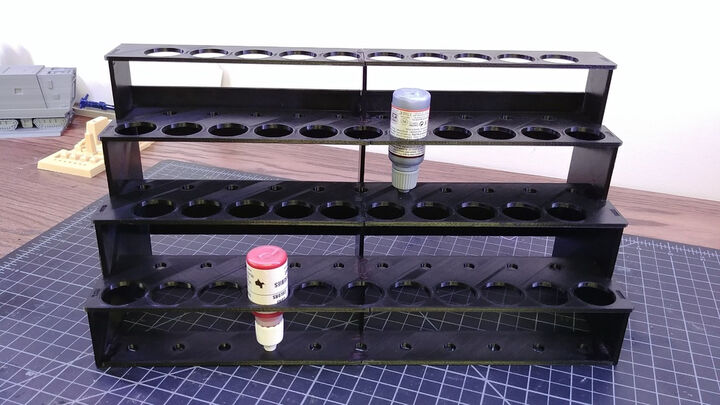 Hobby paint bottle organizer 3D model 3D printable