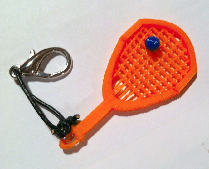 Racquetball Racquet Keyfob