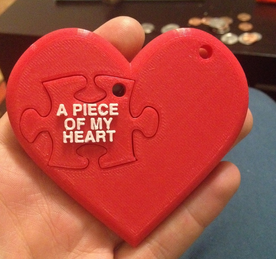 Piece of my heart keychain set
