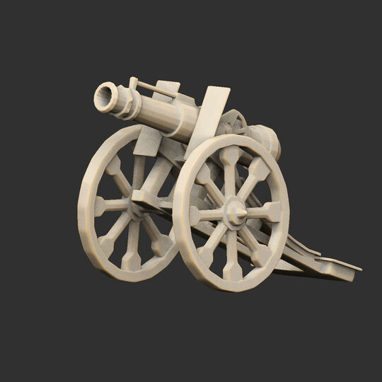 Cannon With Static Wheels