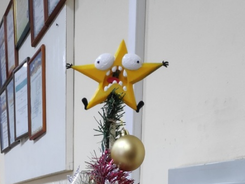 Christmas screaming star from