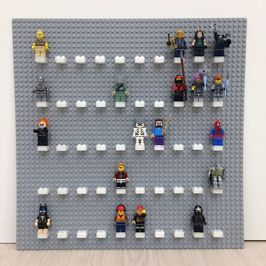 lego minifigure wall