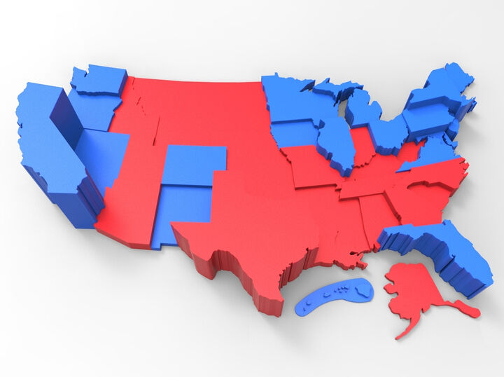 Customizable USA Electoral College Map