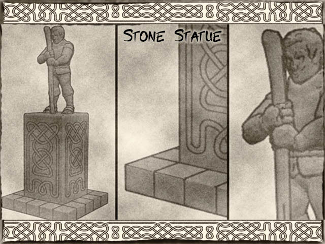 Stone Statue for Dungeons & Dragons, Warhammer Fantasy or tabletop games.