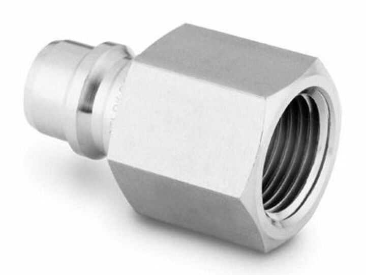 Stainless Steel Full Flow Quick Connect Stem without Valve, 1.7 Cv, 1/4 in. Female NPT
