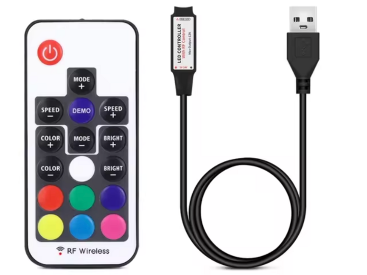 USB 5V LED RGB Controller with RF Remote Control