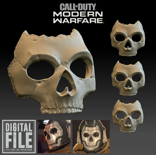 Ghost Mask Cosplay Holloween Call of Duty Modern Warfare 3D model