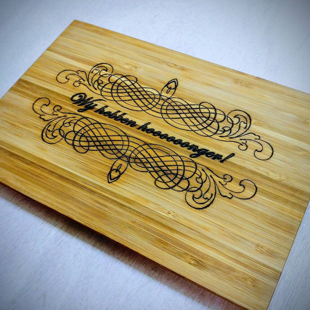Bamboo Cutting Board with Drip Ring - Creative Laser Solutions