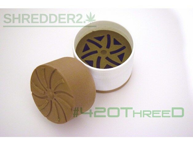 3D Printed custom Shredder 2.0 - Toothless Herb Grinder from $35.00