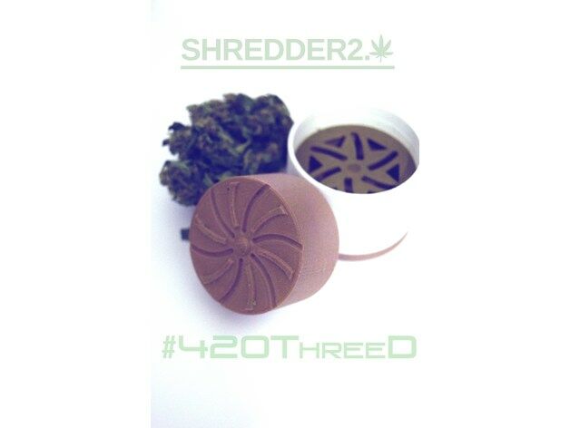 3D Printed custom Shredder 2.0 - Toothless Herb Grinder from $35.00