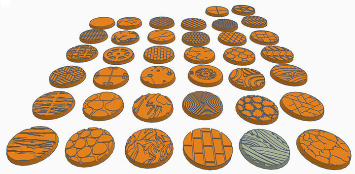 25mm Round Bases (x38) for Dungeons & Dragons or Wahammer 40k tabletop Miniatures