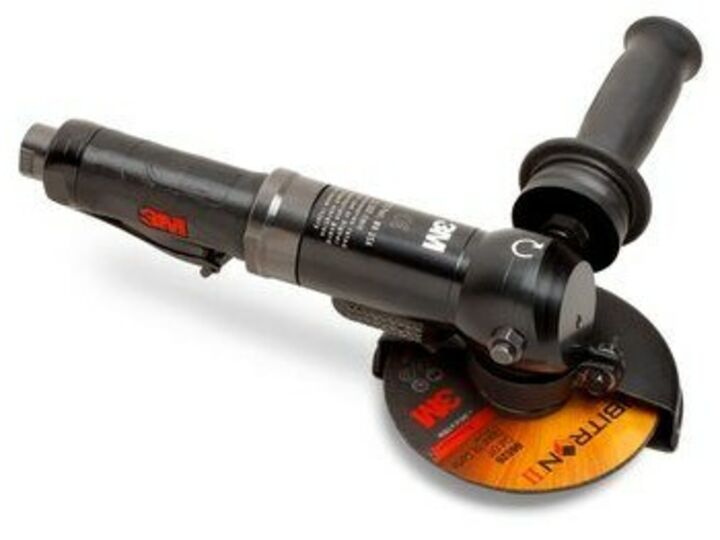 3M 28826 RIGHT ANGLE CUT-OFF WHEEL TOOL - PNEUMATIC - 1.5 HP - 4 1/2 IN AND 5 IN DIAMETER - 12,000 RPM - 11 IN LENGTH
