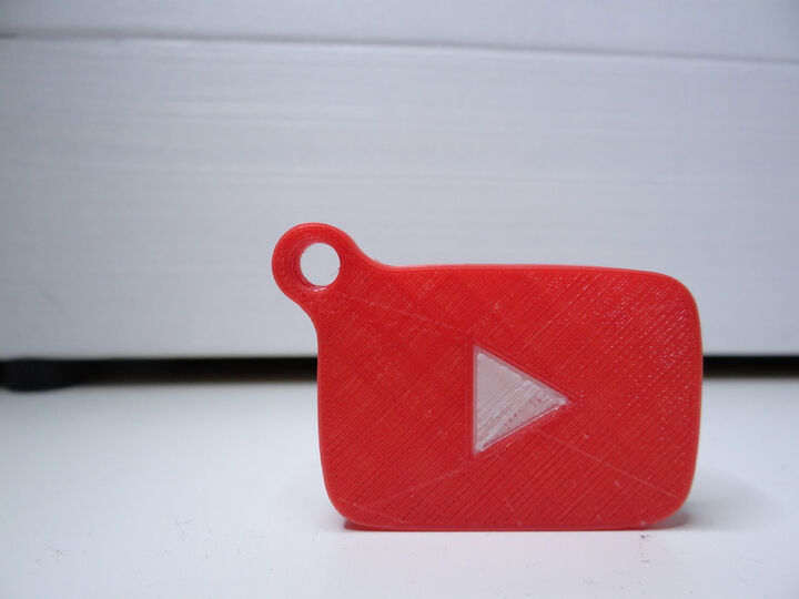 YouTube logo keychain