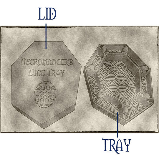 Necromancer Dice Tray Lid for the Kaer Rune Design's Necromancer's Tray (READ DESCRIPTION)