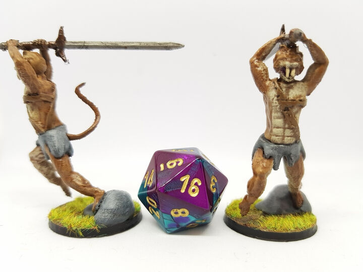 Tabaxi Barbarian for 28mm tabletop gaming