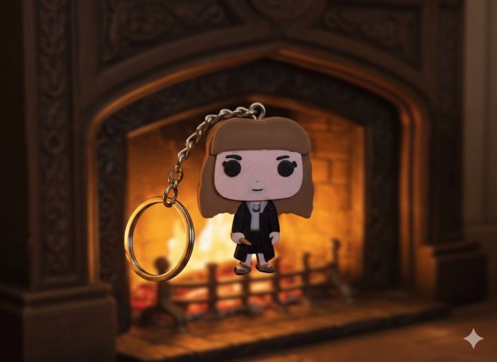 Hermione Granger Custom 3D Keychain with Hidden NFC