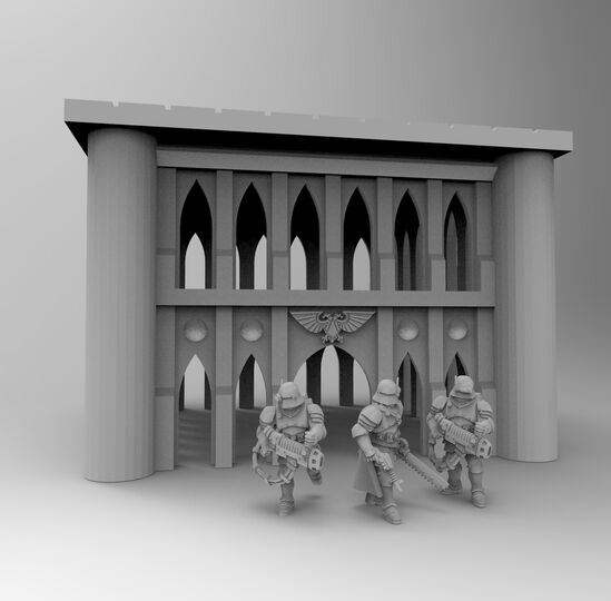 Gothic Imperial Building 28mm 02