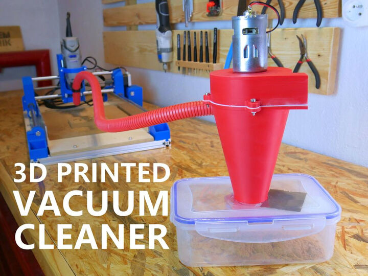 3D Printed Vacuum Cleaner For CNC Machine