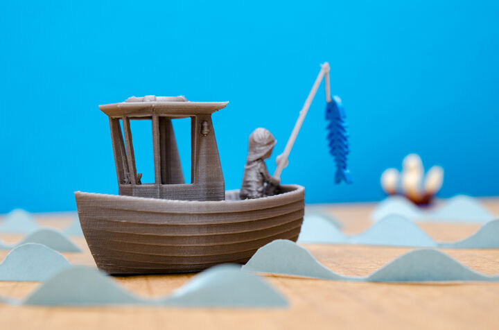 Metal hot Benchy 3D Printed Boat Figurine