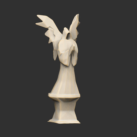 Simple Winged Robed Statue