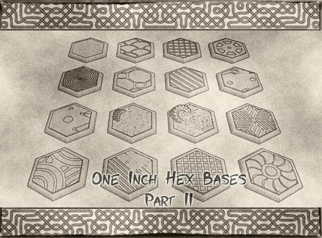 1 Inch Hexagonal Bases (x17) Part 2 for Dungeons & Dragons or Warhammer tabletop Miniatures