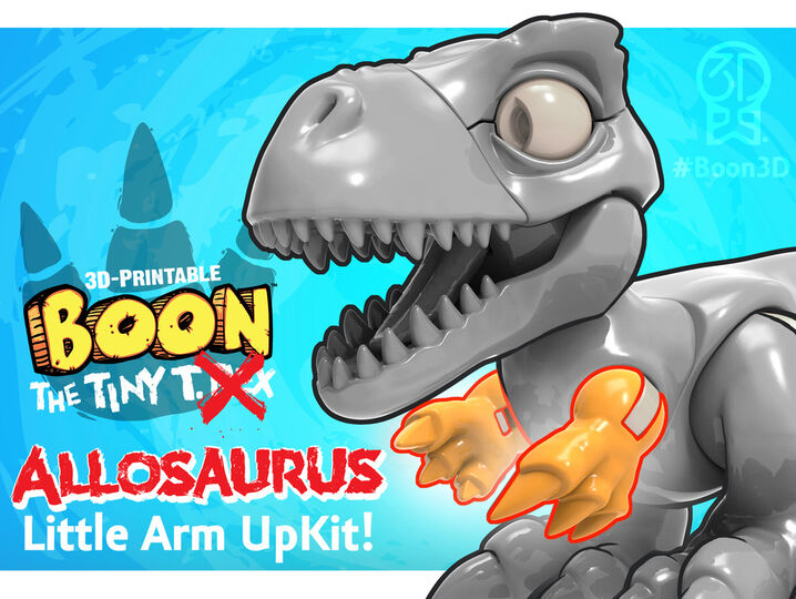 (Arms ONLY) Boon the Tiny T. Rex: Allosaurus UpKit - 3DKitbash.com
