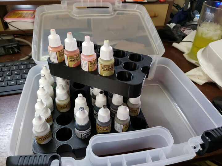 Tray for Dropper Paint Bottles 3D Printable Model on Treatstock