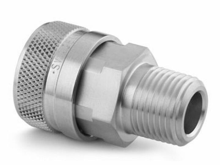 Stainless Steel Full Flow Quick Connect Body, 1.7 Cv, 1/4 in. Male NPT