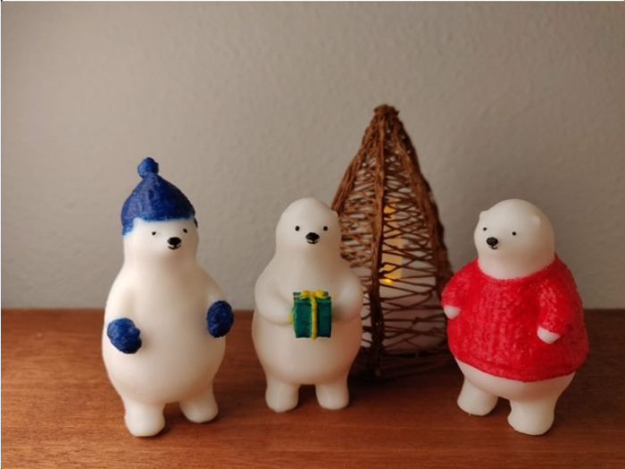 Christmas Cute Little Polar Bears