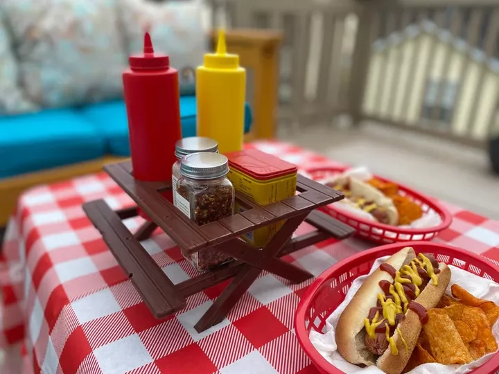 Picnic Table Condiment Holder - 3D Printed PLA