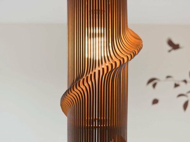 Twisted Wooden Lampshade No.1