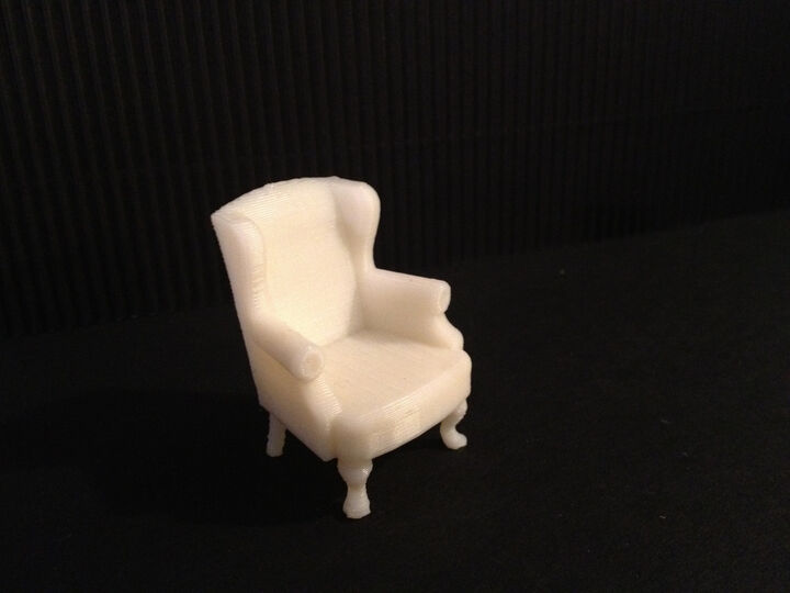 Miniature Queen Anne Wingback Chair