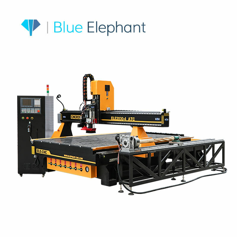 2030 CNC Oscillating Cutter 4 Axis ATC CNC Router with Rotary Device