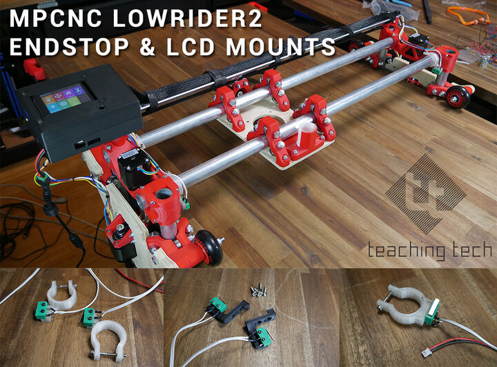 MPCNC Lowrider2 endstop and electronics case mounts
