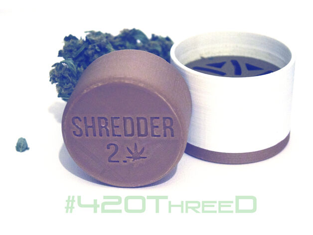 3D Printed custom Shredder 2.0 - Toothless Herb Grinder from $35.00