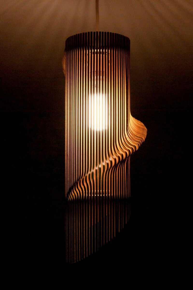 plywood lamp shade