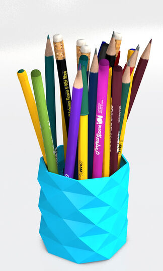 3D Printed custom Polygon Pencil Holder from $4.00