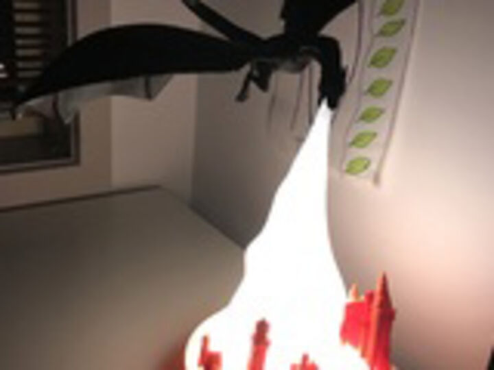 Dragon Breathing Fire Desk Lamp