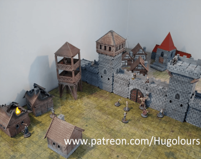 Modular Castle, Village, Town, House, Tower, Church,  Gates, Cathedral and Dm Screen