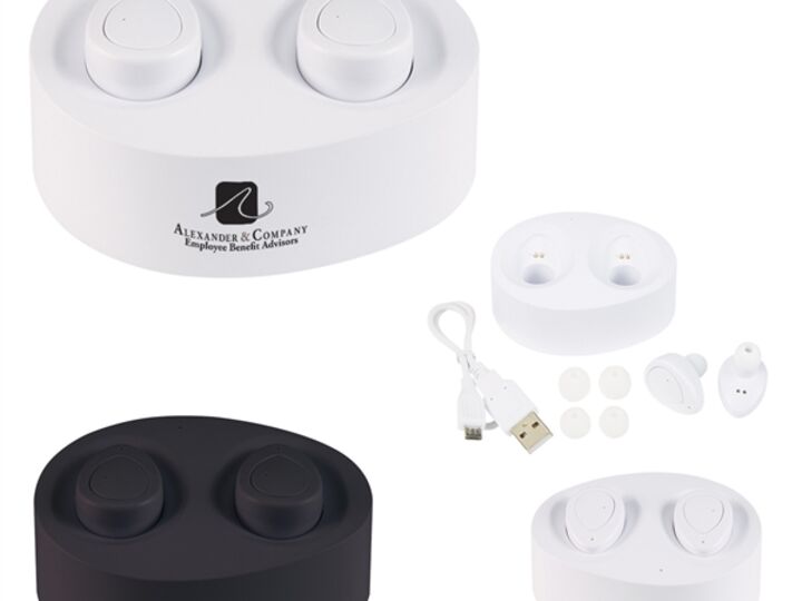 Wireless Earbuds And Charging Base With Custom Box