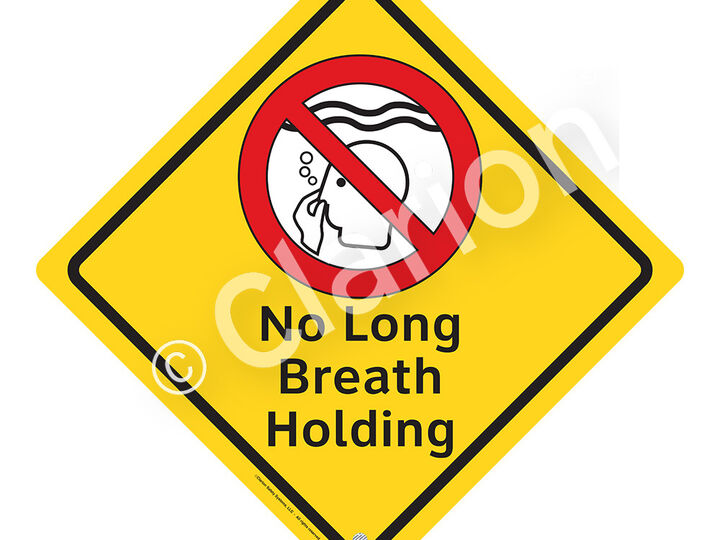 No Long Breath Holding Sign