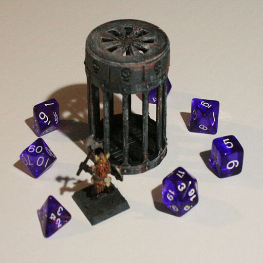 D&D Dice Prison III or Jail with Lid for Dungeons & Dragons, Pathfinder or other Tabletop Games
