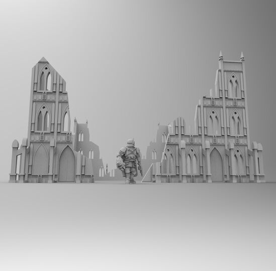 Gothic Basilica Warhammer Ruins and Terrain 28mm