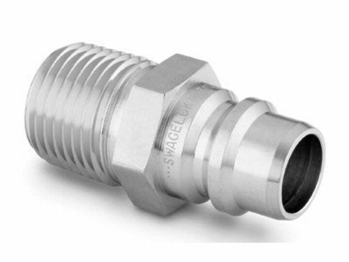 Stainless Steel Full Flow Quick Connect Stem without Valve, 1.7 Cv, 1/4 in. Male NPT